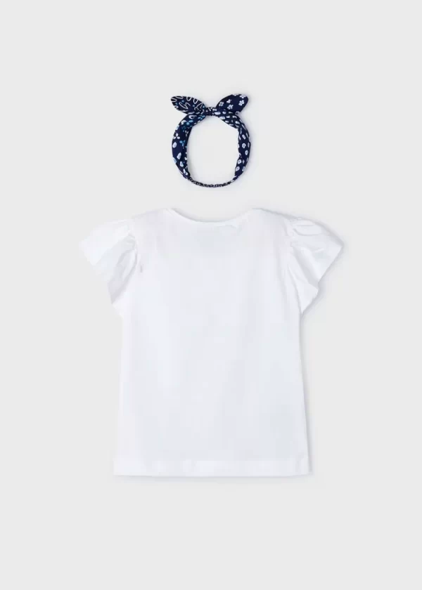 T-shirt com fita Better Cotton menina - Image 3