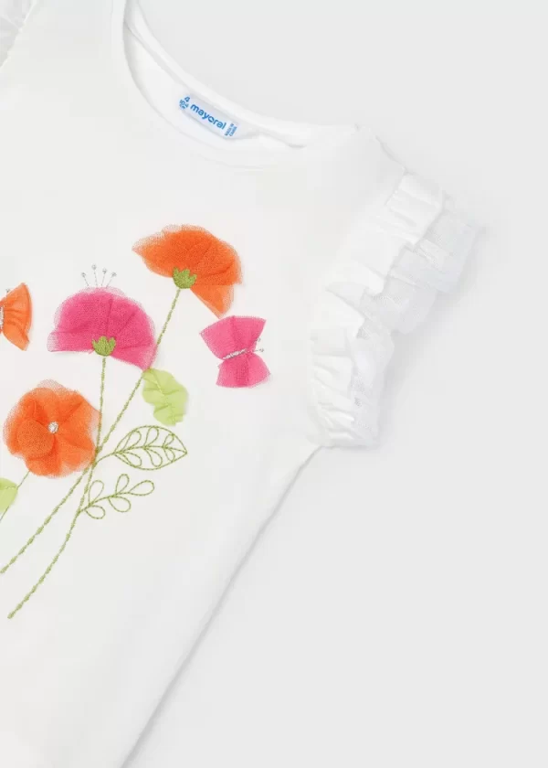 T-sshirt flores tule menina - Image 3