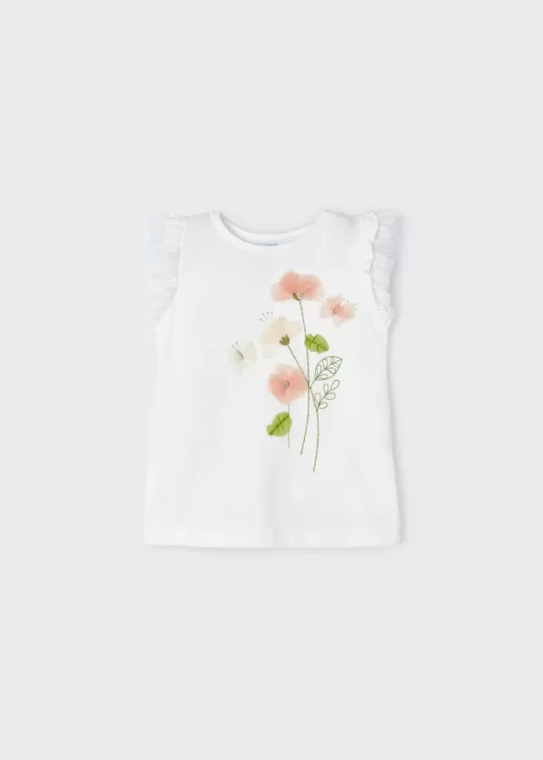 T-sshirt flores tule menina - Image 2