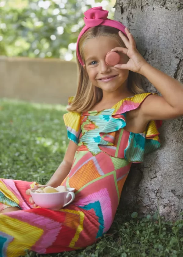 Macacão Cetim Estampado Menina