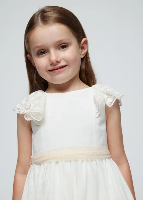 Vestido com laço linho menina - Image 2